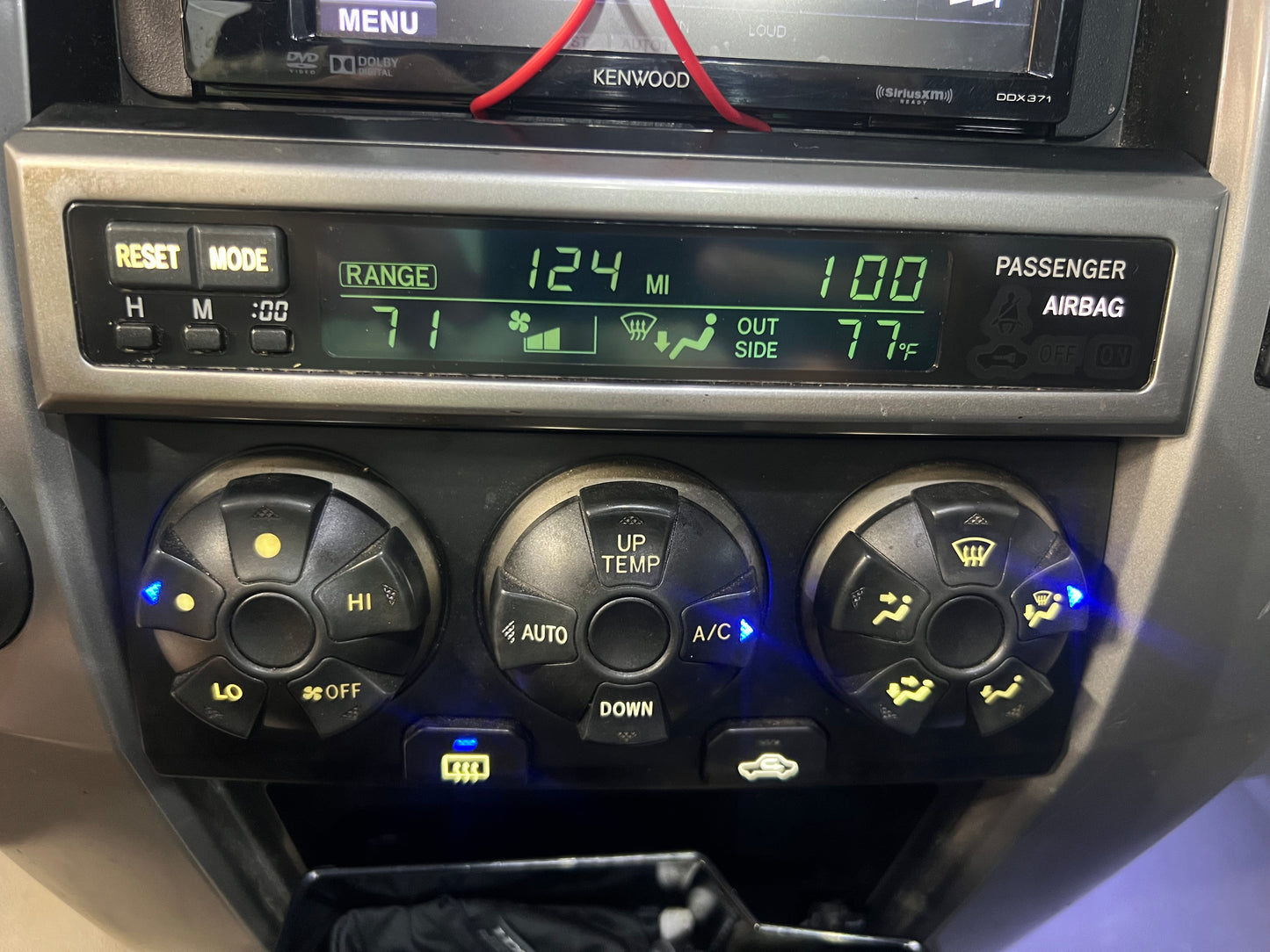 Ice Blue LEDs in reversed display during day. 